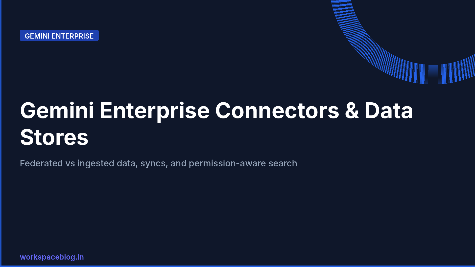 Gemini Enterprise Connectors and Data Stores: Federated vs. Ingested Data, Syncs, and Permissions Explained