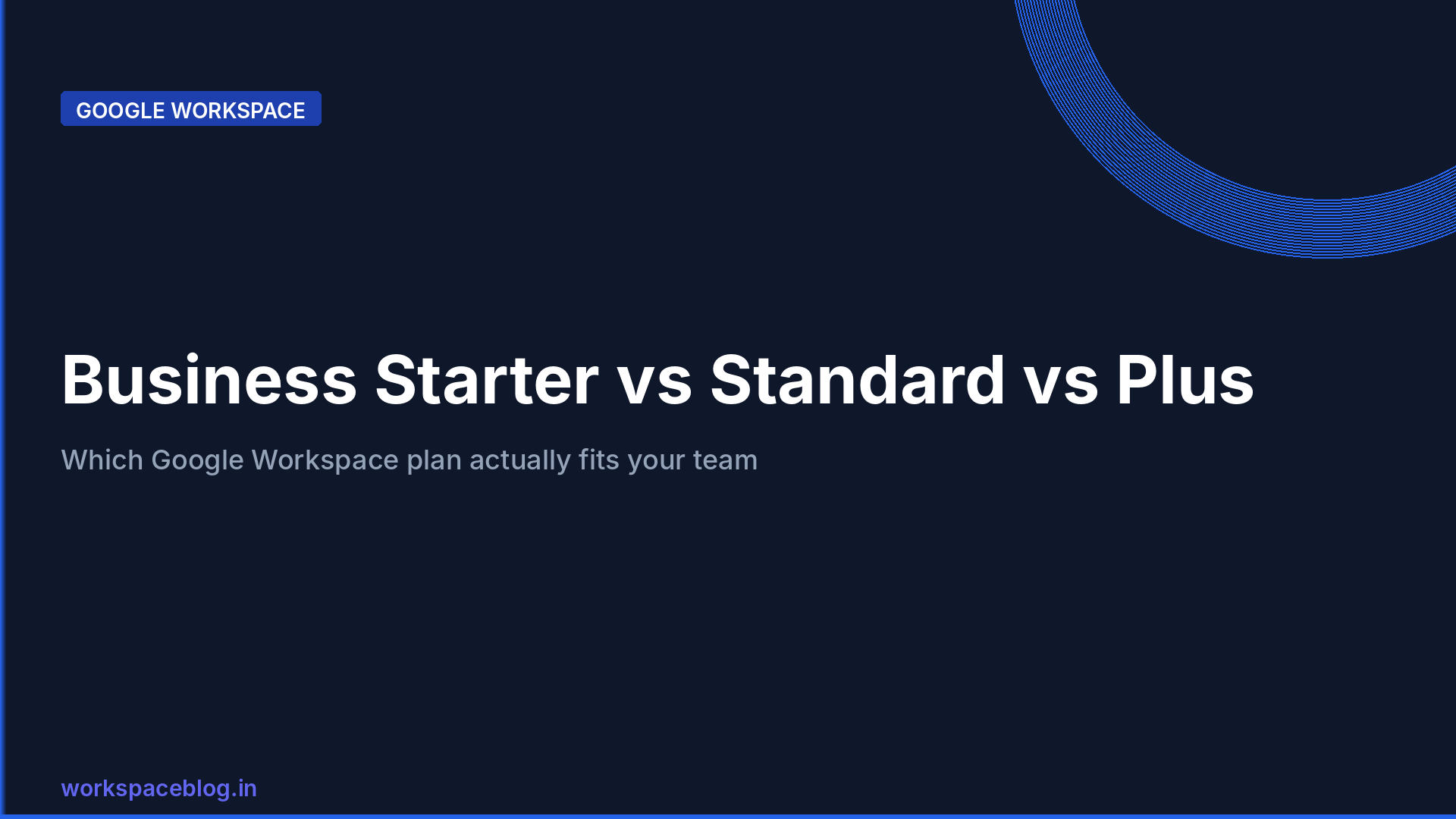 Google Workspace Business Starter vs Standard vs Plus: Which Plan Actually Fits Your Team?