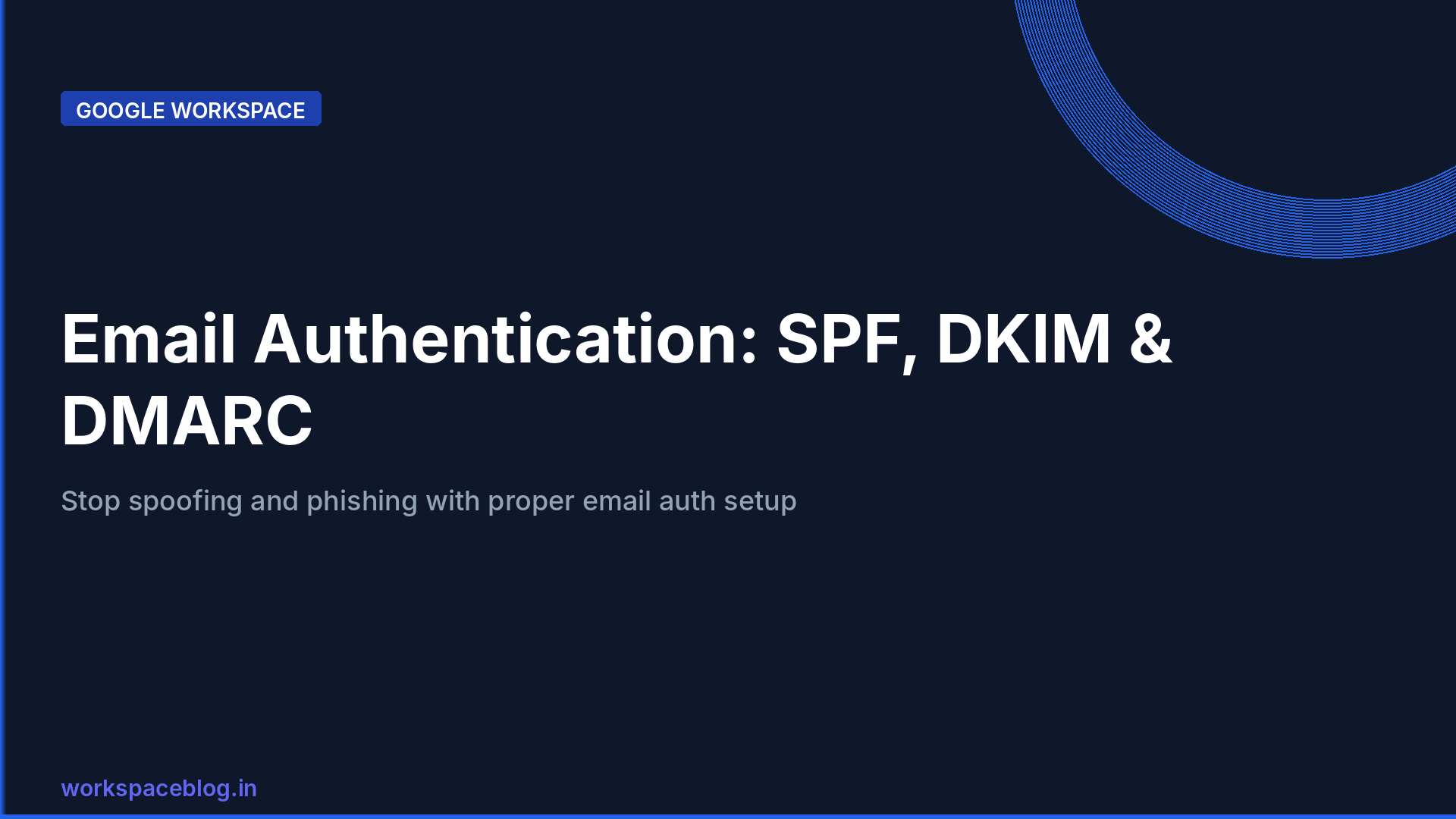 Google Workspace Email Authentication: SPF, DKIM, and DMARC Setup Guide
